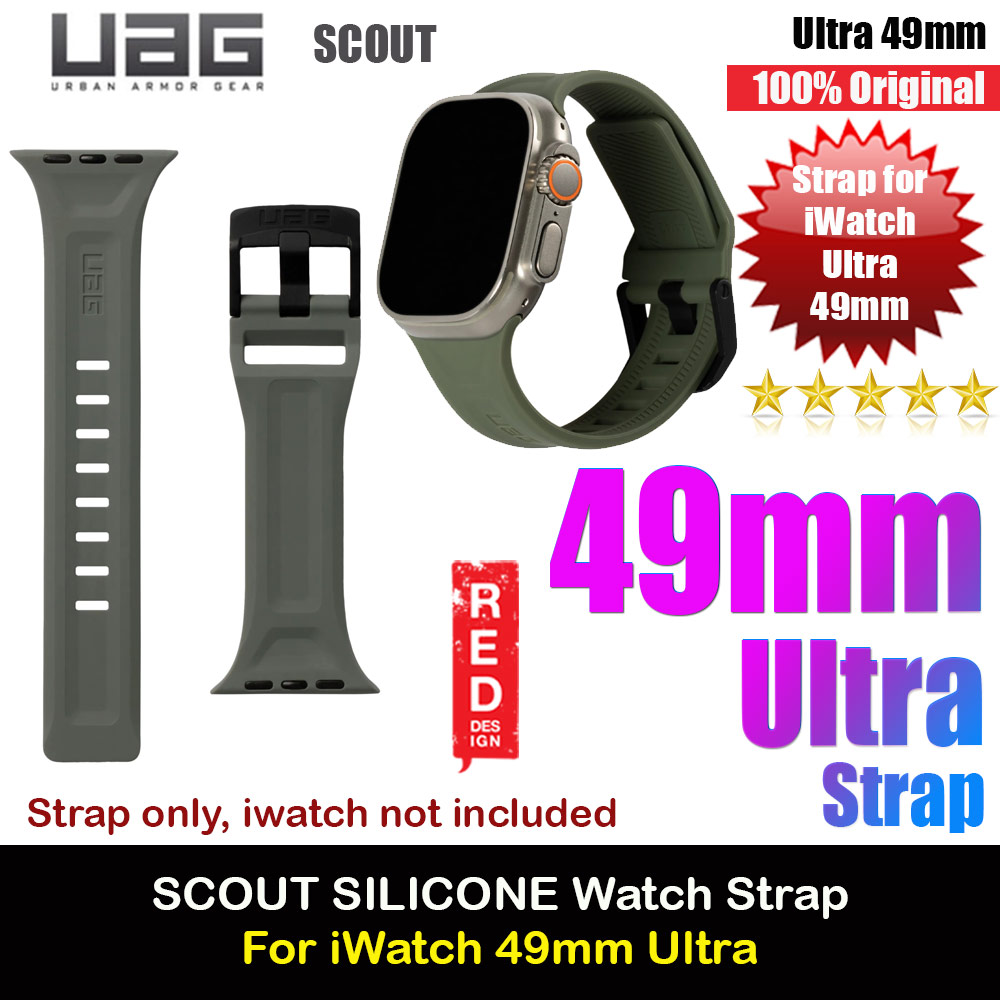 Picture of UAG Scout Silicone Strap for Apple Watch 49mm Ultra (Foliage Green) Apple Watch 49mm	Ultra- Apple Watch 49mm	Ultra Cases, Apple Watch 49mm	Ultra Covers, iPad Cases and a wide selection of Apple Watch 49mm	Ultra Accessories in Malaysia, Sabah, Sarawak and Singapore 