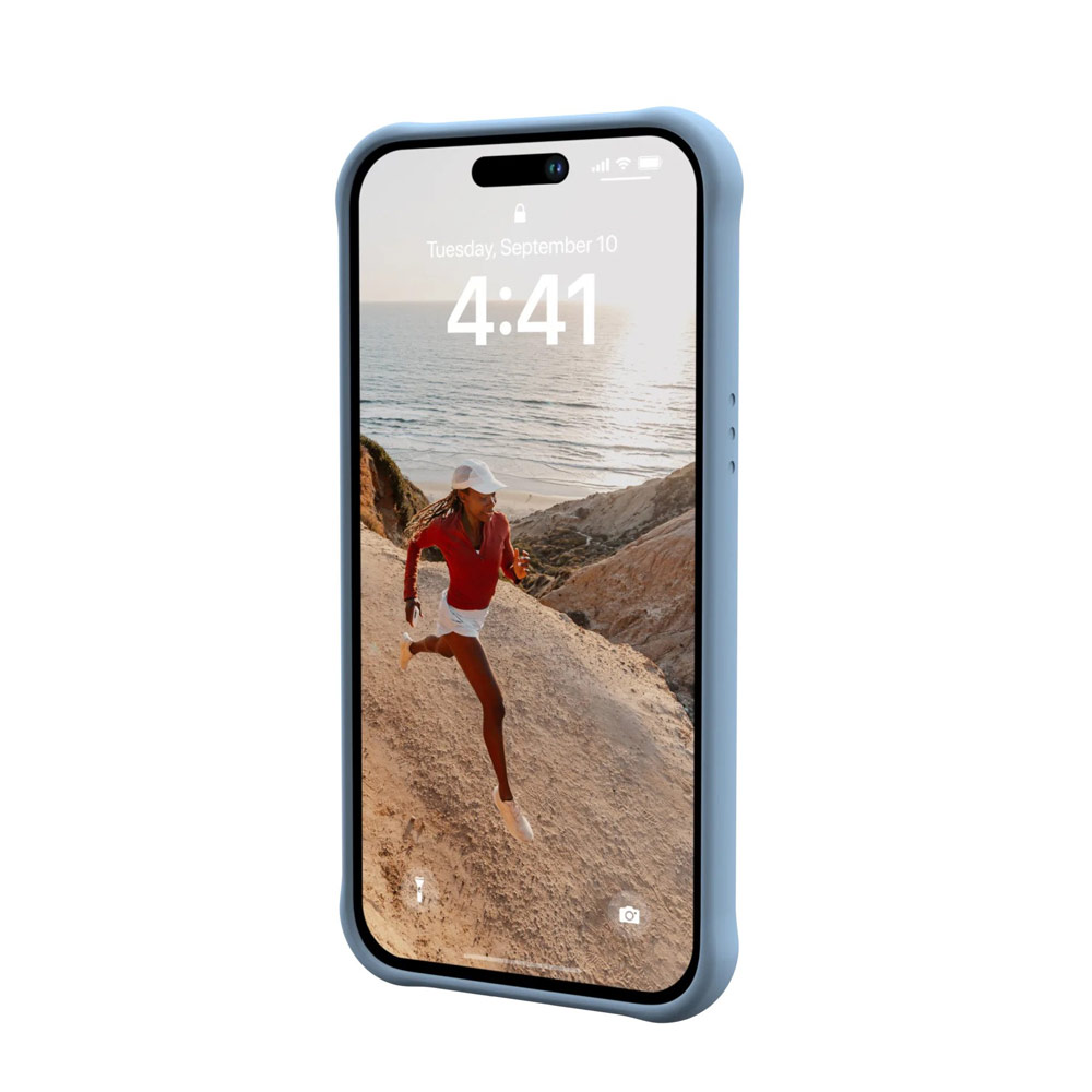 Picture of Apple iPhone 14 Pro Max 6.7 Case | UAG U Dot Series Soft Liquid Silicone Drop Protection Case with Magsafe Compatible for iPhone 14 Pro Max 6.7 (Cerulean)