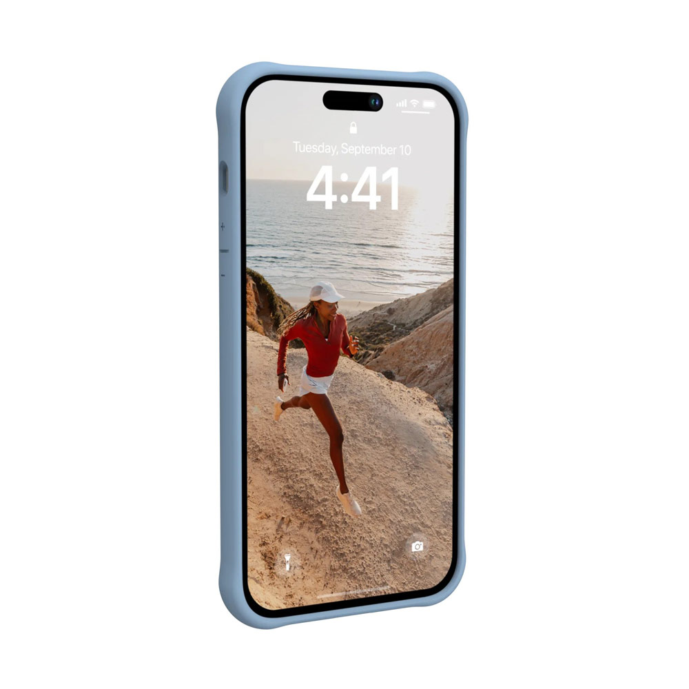 Picture of Apple iPhone 14 Pro Max 6.7 Case | UAG U Dot Series Soft Liquid Silicone Drop Protection Case with Magsafe Compatible for iPhone 14 Pro Max 6.7 (Cerulean)