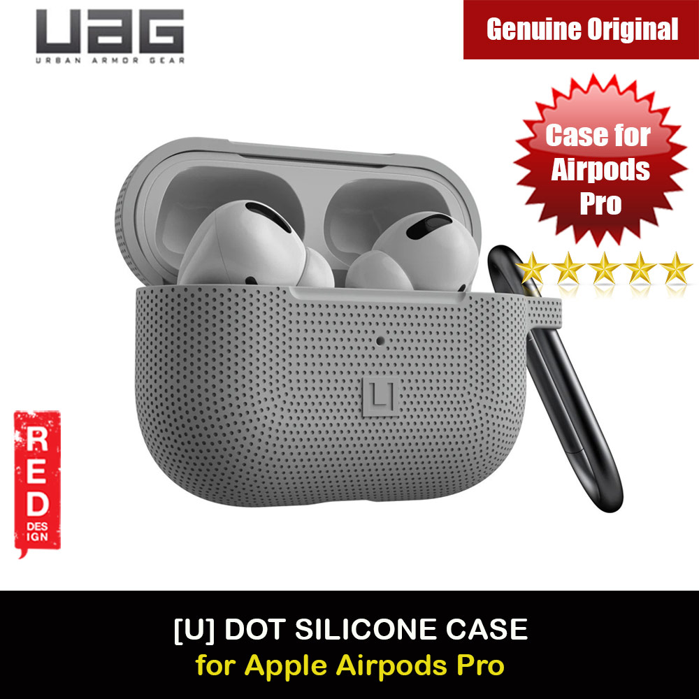 Picture of UAG [U] Dot Silicone Airpdds Pro Case with Detachable Carabiner for Airpods Pro Airpod Pro (Grey) Apple Airpods Pro- Apple Airpods Pro Cases, Apple Airpods Pro Covers, iPad Cases and a wide selection of Apple Airpods Pro Accessories in Malaysia, Sabah, Sarawak and Singapore 