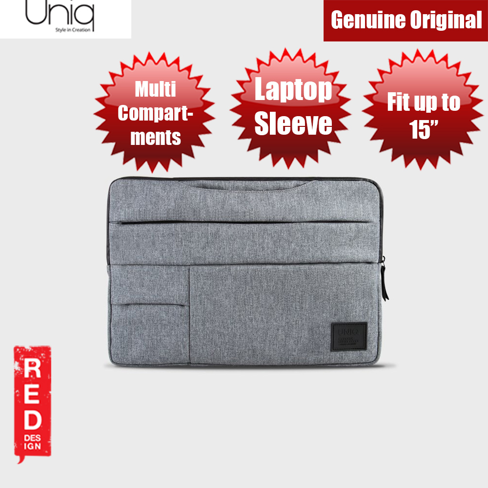 Picture of Uniq Cavalier Laptop Sleeve with Multi compartment fit up to 15 inches (Grey)