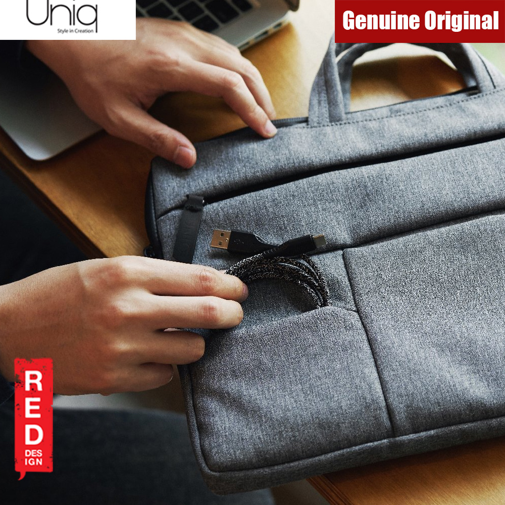 Picture of Uniq Cavalier Laptop Sleeve with Multi compartment fit up to 15 inches (Grey)
