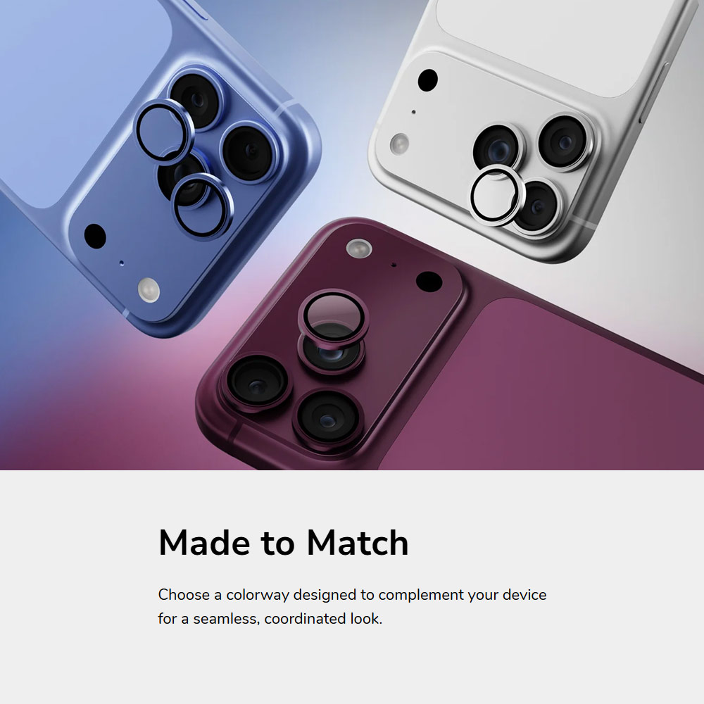 Picture of Apple iPhone 18 Pro Max  | Uniq Optix AluGuard Camera Aluminum Frame Anti Reflection HD Clarity Camera Lens Protector for iPhone 18 Pro iPhone 18 Pro Max - Arctic Blue