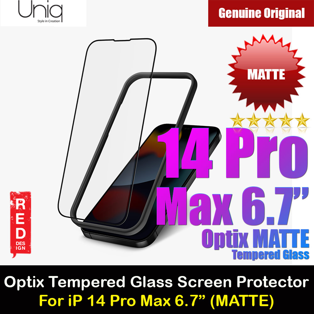 Picture of Uniq Optix Matte HD Clear 2.85D Tempered Glass Screen Protector for iPhone 14 Pro Max 6.7 (Matte ) Apple iPhone 14 Pro Max 6.7- Apple iPhone 14 Pro Max 6.7 Cases, Apple iPhone 14 Pro Max 6.7 Covers, iPad Cases and a wide selection of Apple iPhone 14 Pro Max 6.7 Accessories in Malaysia, Sabah, Sarawak and Singapore 