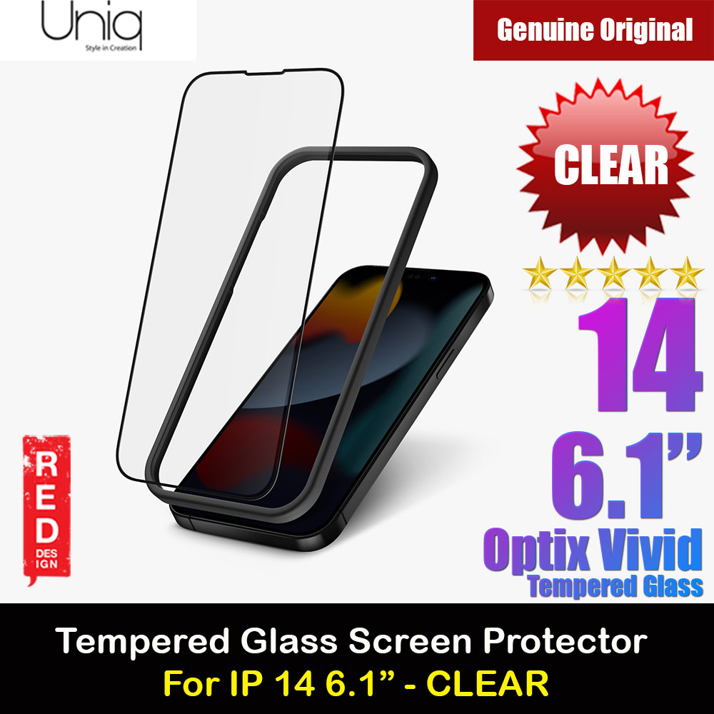 Picture of Uniq Optix Vivid HD Clear 2.85D Tempered Glass Screen Protector for iPhone 14 6.1 (HD Clear) Apple iPhone 14 6.1- Apple iPhone 14 6.1 Cases, Apple iPhone 14 6.1 Covers, iPad Cases and a wide selection of Apple iPhone 14 6.1 Accessories in Malaysia, Sabah, Sarawak and Singapore 