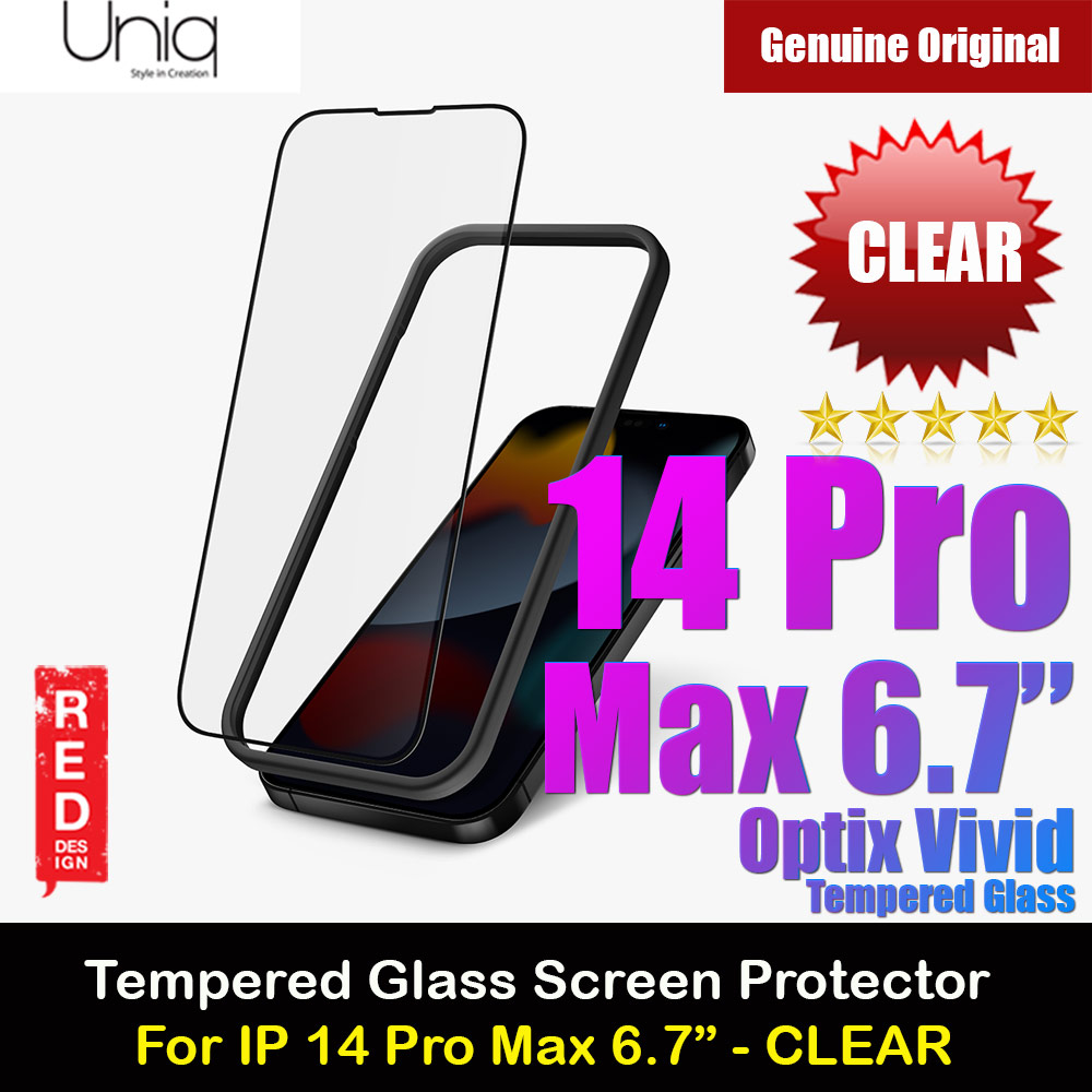 Picture of Uniq Optix Vivid HD Clear 2.85D Tempered Glass Screen Protector for iPhone 14 Pro Max 6.7 (HD Clear) Apple iPhone 14 Pro Max 6.7- Apple iPhone 14 Pro Max 6.7 Cases, Apple iPhone 14 Pro Max 6.7 Covers, iPad Cases and a wide selection of Apple iPhone 14 Pro Max 6.7 Accessories in Malaysia, Sabah, Sarawak and Singapore 