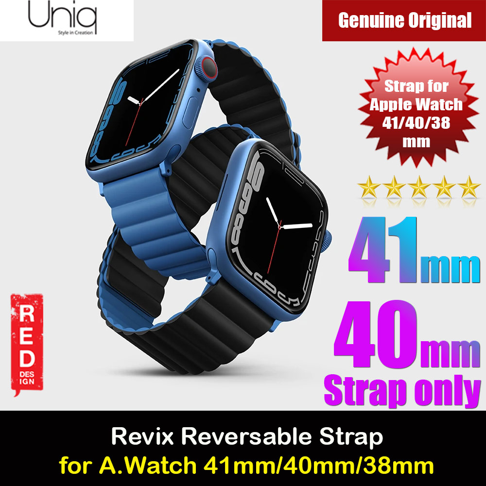 Picture of Uniq Revix Reversible Magnetic Silicone Strap Apple Watch 41mm 40mm 38mm Series 1 2 3 4 5 6 7 SE Nike (Blue Black) Apple Watch 38mm- Apple Watch 38mm Cases, Apple Watch 38mm Covers, iPad Cases and a wide selection of Apple Watch 38mm Accessories in Malaysia, Sabah, Sarawak and Singapore 