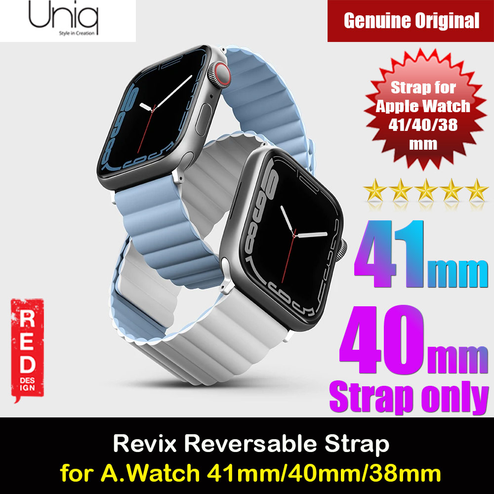 Picture of Uniq Revix Reversible Magnetic Silicone Strap Apple Watch 41mm 40mm 38mm Series 1 2 3 4 5 6 7 SE Nike (Blue White) Apple Watch 38mm- Apple Watch 38mm Cases, Apple Watch 38mm Covers, iPad Cases and a wide selection of Apple Watch 38mm Accessories in Malaysia, Sabah, Sarawak and Singapore 