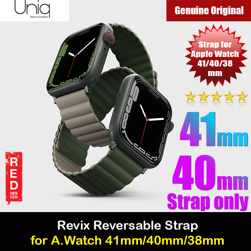 Picture of Uniq Revix Reversible Magnetic Silicone Strap Apple Watch 41mm 40mm 38mm Series 1 2 3 4 5 6 7 SE Nike (Green Taupe) Apple Watch 38mm- Apple Watch 38mm Cases, Apple Watch 38mm Covers, iPad Cases and a wide selection of Apple Watch 38mm Accessories in Malaysia, Sabah, Sarawak and Singapore 