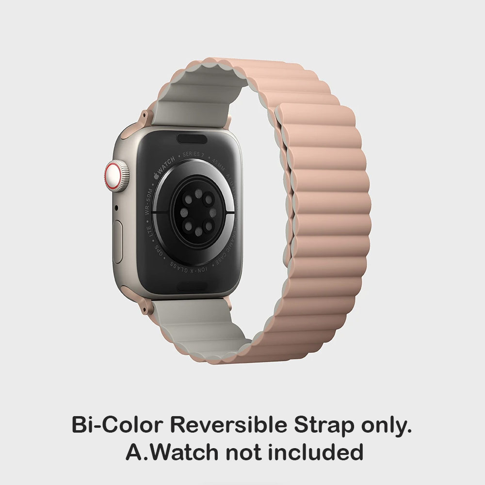 Picture of Apple Watch 38mm  | Uniq Revix Reversible Magnetic Silicone Strap Apple Watch 41mm 40mm 38mm Series 1 2 3 4 5 6 7 SE Nike (Pink Beige)