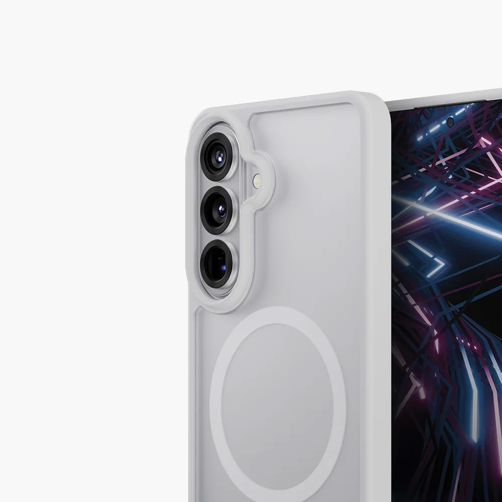 Picture of Samsung Galaxy S26 Plus Case | Uniq Hybrid Veren with MagClick Charging Matte Frosted Case for Samsung Galaxy S26 Plus (Chalk Frost)