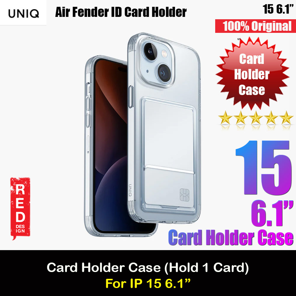 Picture of Uniq Air Fender ID Card Holder Protection Case for iPhone 15 6.1 (Clear) Apple iPhone 15 6.1- Apple iPhone 15 6.1 Cases, Apple iPhone 15 6.1 Covers, iPad Cases and a wide selection of Apple iPhone 15 6.1 Accessories in Malaysia, Sabah, Sarawak and Singapore 