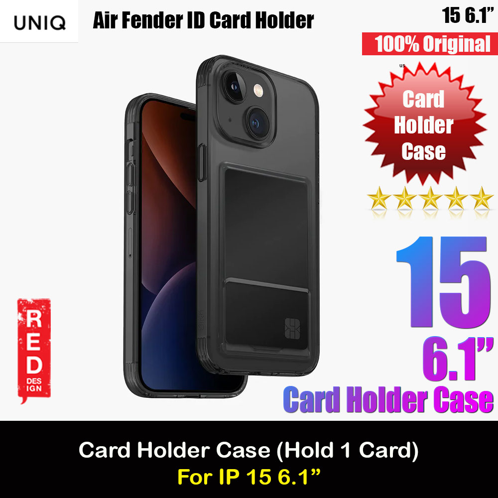 Picture of Uniq Air Fender ID Card Holder Protection Case for iPhone 15 6.1 (Smoke) Apple iPhone 15 6.1- Apple iPhone 15 6.1 Cases, Apple iPhone 15 6.1 Covers, iPad Cases and a wide selection of Apple iPhone 15 6.1 Accessories in Malaysia, Sabah, Sarawak and Singapore 