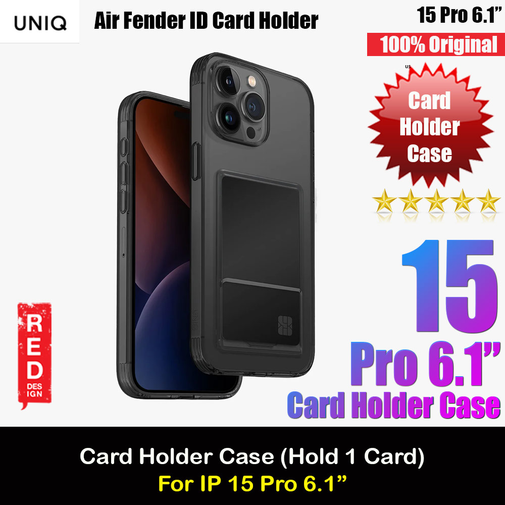 Picture of Uniq Air Fender ID Card Holder Protection Case for iPhone 15 Pro 6.1 (Smoke) Apple iPhone 15 Pro 6.1- Apple iPhone 15 Pro 6.1 Cases, Apple iPhone 15 Pro 6.1 Covers, iPad Cases and a wide selection of Apple iPhone 15 Pro 6.1 Accessories in Malaysia, Sabah, Sarawak and Singapore 