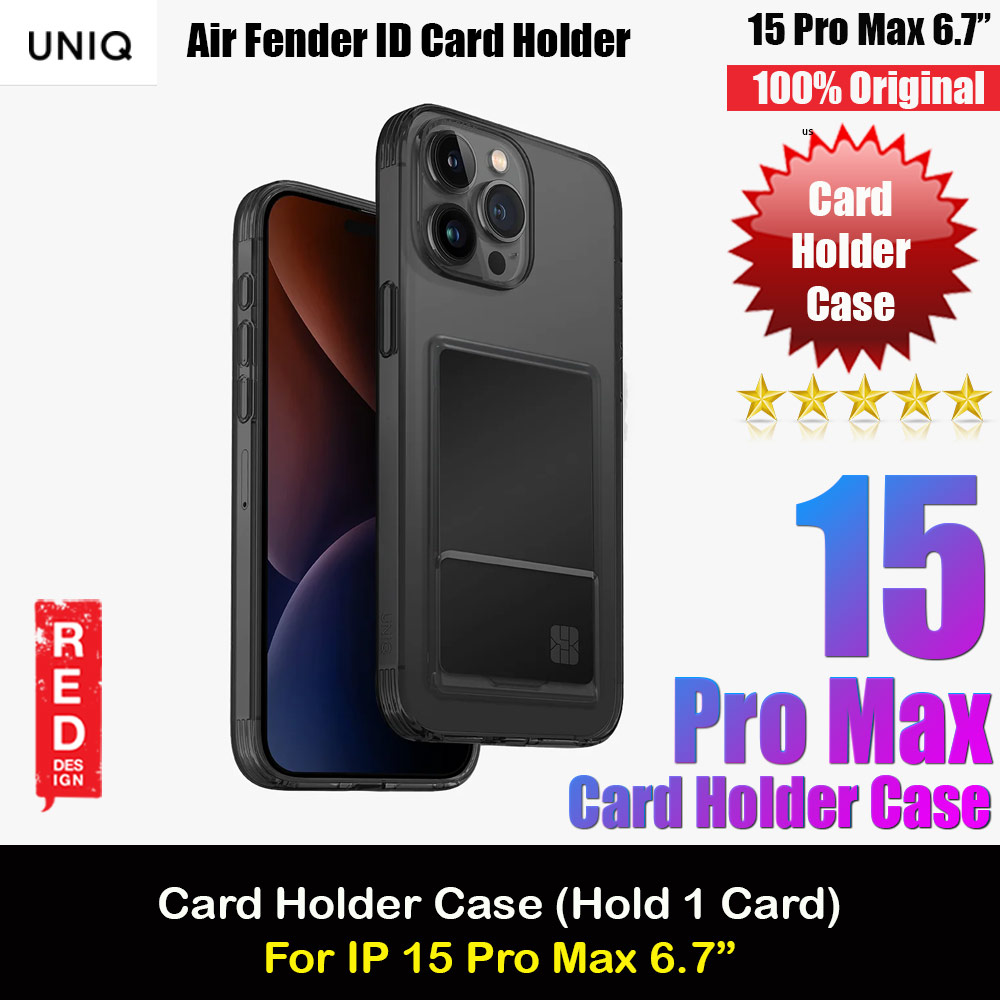 Picture of Uniq Air Fender ID Card Holder Protection Case for iPhone 15 Pro Max 6.7 (Smoke) Apple iPhone 15 Pro Max 6.7- Apple iPhone 15 Pro Max 6.7 Cases, Apple iPhone 15 Pro Max 6.7 Covers, iPad Cases and a wide selection of Apple iPhone 15 Pro Max 6.7 Accessories in Malaysia, Sabah, Sarawak and Singapore 