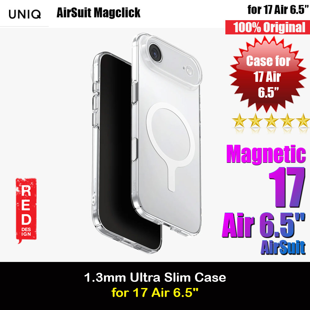 Picture of Uniq Airsuit Magclick Ultra Slim Protection Case for iPhone 17 Air 6.5 (Clear) Apple iPhone Air 6.5- Apple iPhone Air 6.5 Cases, Apple iPhone Air 6.5 Covers, iPad Cases and a wide selection of Apple iPhone Air 6.5 Accessories in Malaysia, Sabah, Sarawak and Singapore 