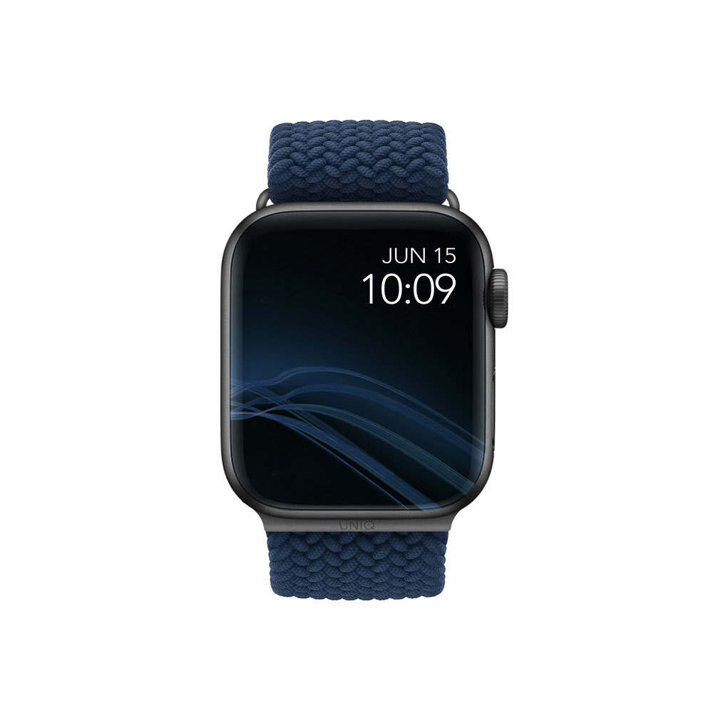 Picture of Apple Watch 38mm  | Uniq Aspen Woven Soft Breathable Comfort Strap for Apple Watch 40mm 38mm Series 1 2 3 4 5 6 SE Nike (Blue)