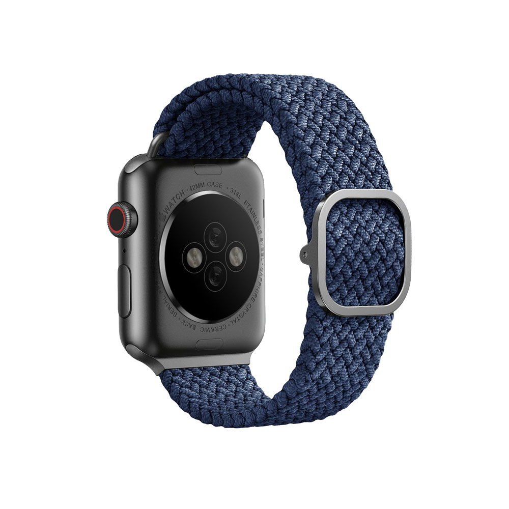 Picture of Apple Watch 38mm  | Uniq Aspen Woven Soft Breathable Comfort Strap for Apple Watch 40mm 38mm Series 1 2 3 4 5 6 SE Nike (Blue)