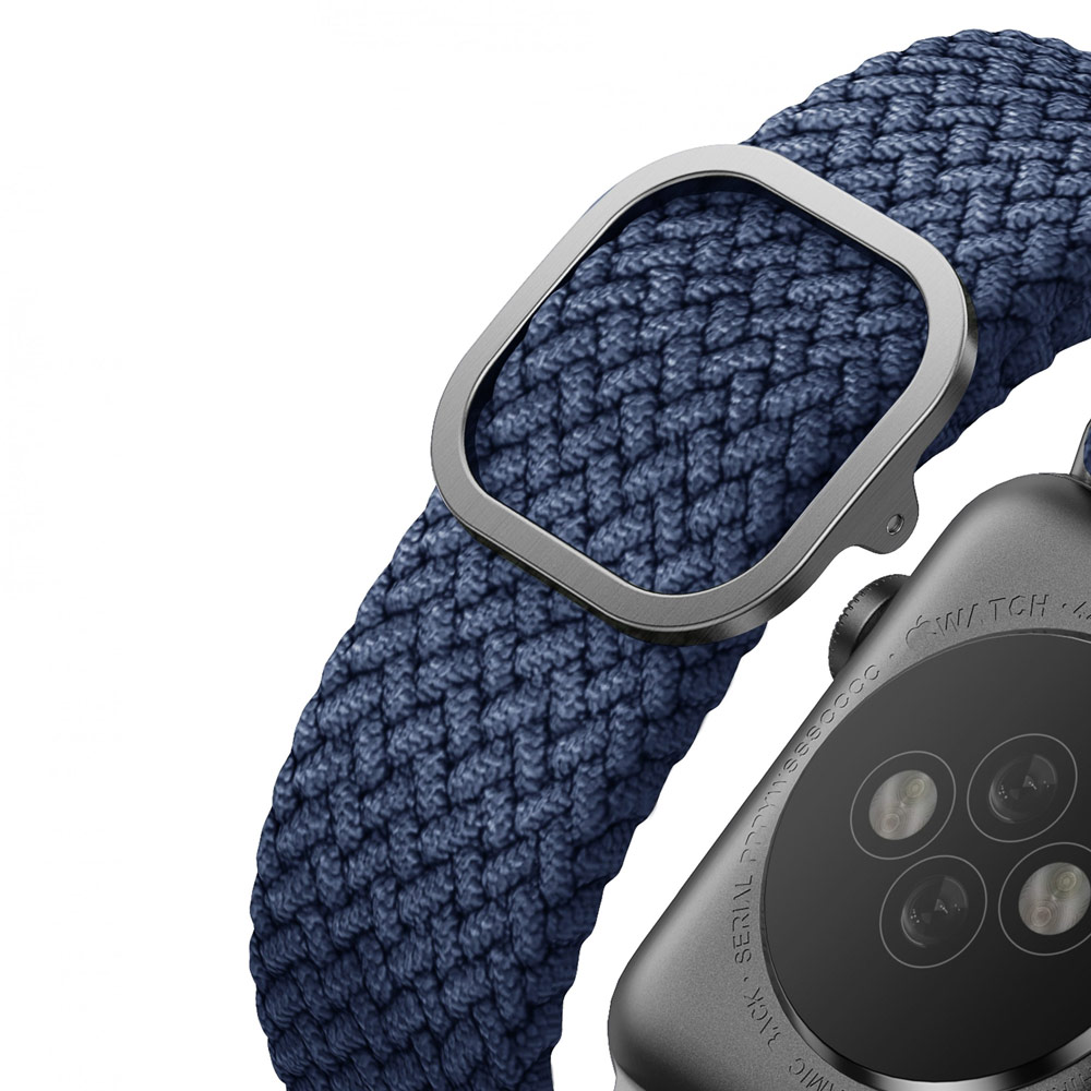 Picture of Apple Watch 38mm  | Uniq Aspen Woven Soft Breathable Comfort Strap for Apple Watch 40mm 38mm Series 1 2 3 4 5 6 SE Nike (Blue)