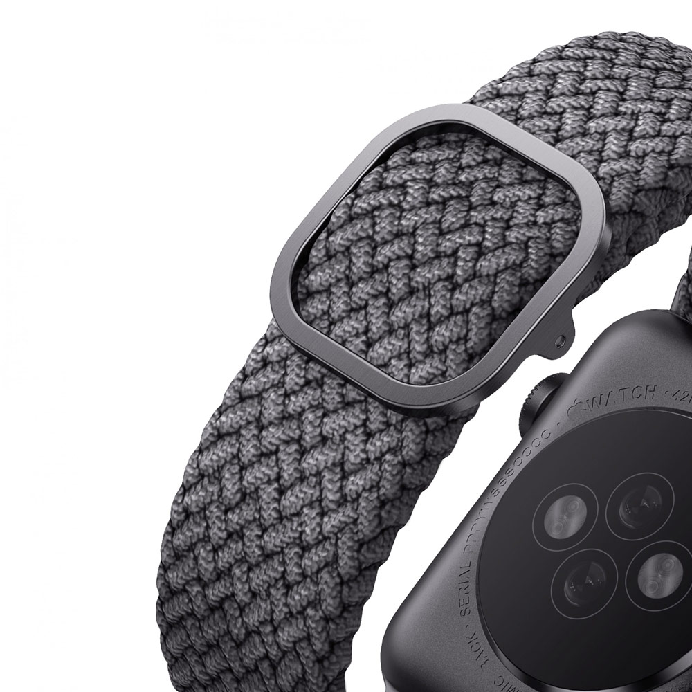 Picture of Apple Watch 38mm  | Uniq Aspen Woven Soft Breathable Comfort Strap for Apple Watch 40mm 38mm Series 1 2 3 4 5 6 SE Nike (Grey)
