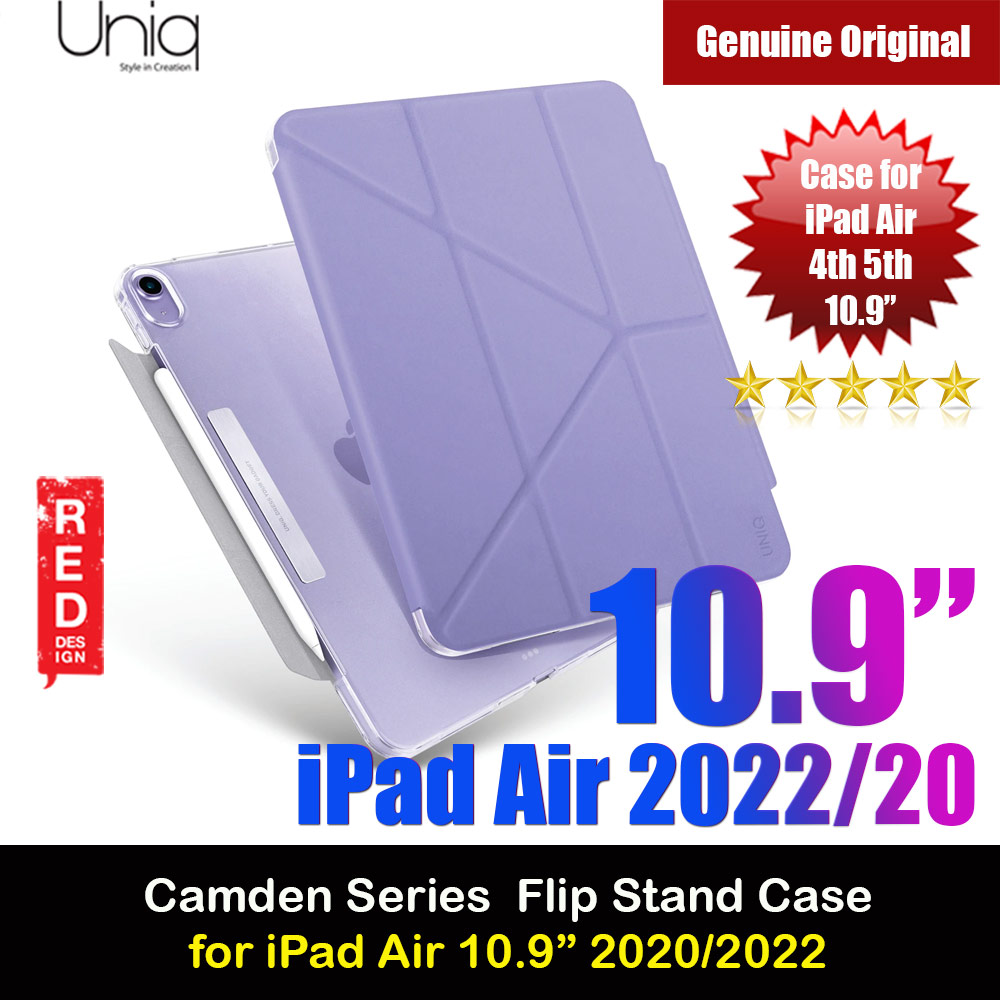 Picture of Uniq Camden Antimicrobial Ultra Slim and Lightweight Landscape Portrait Typing Flip Stand Case for Apple iPad Air 10.9 2020 iPad Air 4th generation 2020 iPad Air 5th Gen 2022 (Purple) Apple iPad Air 10.9 2020- Apple iPad Air 10.9 2020 Cases, Apple iPad Air 10.9 2020 Covers, iPad Cases and a wide selection of Apple iPad Air 10.9 2020 Accessories in Malaysia, Sabah, Sarawak and Singapore 