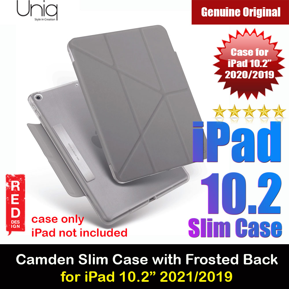 Picture of Uniq Camden Antimicrobial Ultra Slim and Lightweight Landscape Portrait Typing Flip Stand Case for Apple iPad 10.2 8th generation 2019  Apple iPad 10.2 9th generation 2021 (Grey) Apple iPad 10.2 8th gen 2020- Apple iPad 10.2 8th gen 2020 Cases, Apple iPad 10.2 8th gen 2020 Covers, iPad Cases and a wide selection of Apple iPad 10.2 8th gen 2020 Accessories in Malaysia, Sabah, Sarawak and Singapore 