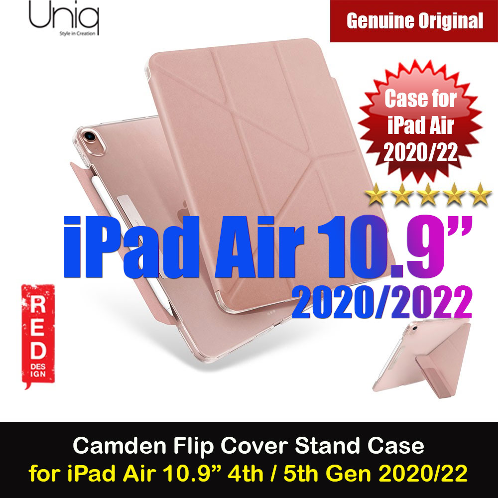 Picture of Uniq Camden Antimicrobial Ultra Slim and Lightweight Landscape Portrait Typing Flip Stand Case for Apple iPad Air 10.9 2020 iPad Air 4th generation 2020 iPad Air 5th Gen 2022(Pink) Apple iPad Air 10.9 5th Gen 2022- Apple iPad Air 10.9 5th Gen 2022 Cases, Apple iPad Air 10.9 5th Gen 2022 Covers, iPad Cases and a wide selection of Apple iPad Air 10.9 5th Gen 2022 Accessories in Malaysia, Sabah, Sarawak and Singapore 