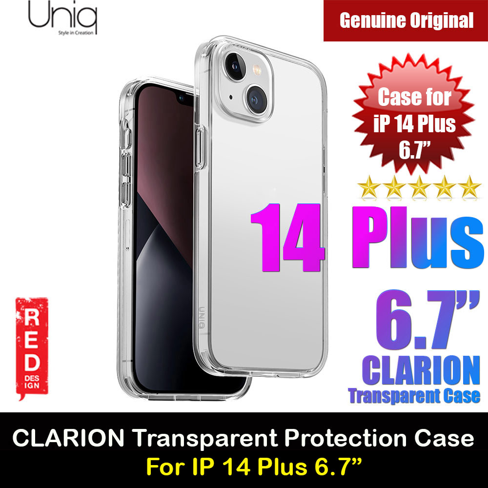 Picture of Uniq Clarion Hybrid Dual Defense Ultra Tough Drop Protection Case for iPhone 14 Plus 6.7 (Clear Lucent) Apple iPhone 14 Plus 6.7- Apple iPhone 14 Plus 6.7 Cases, Apple iPhone 14 Plus 6.7 Covers, iPad Cases and a wide selection of Apple iPhone 14 Plus 6.7 Accessories in Malaysia, Sabah, Sarawak and Singapore 