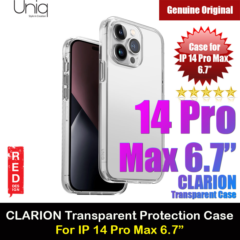Picture of Uniq Clarion Hybrid Dual Defense Ultra Tough Drop Protection Case for iPhone 14 Pro Max 6.7 (Clear Lucent) Apple iPhone 14 Pro Max 6.7- Apple iPhone 14 Pro Max 6.7 Cases, Apple iPhone 14 Pro Max 6.7 Covers, iPad Cases and a wide selection of Apple iPhone 14 Pro Max 6.7 Accessories in Malaysia, Sabah, Sarawak and Singapore 