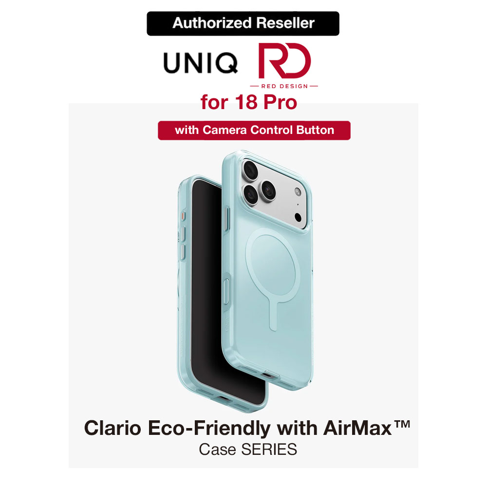 Picture of Uniq Clario MagClick Eco-Friendly Drop Protection Case with Camera Control Button for iPhone 18 Pro Max 6.9 - Glacier Mint Apple iPhone 18 Pro Max- Apple iPhone 18 Pro Max Cases, Apple iPhone 18 Pro Max Covers, iPad Cases and a wide selection of Apple iPhone 18 Pro Max Accessories in Malaysia, Sabah, Sarawak and Singapore 