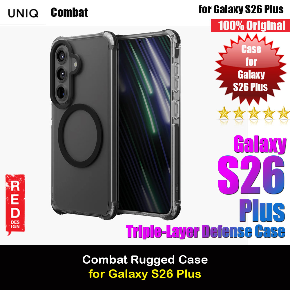 Picture of Uniq Combat Triple-Layer Defense Drop Protection Case for Samsung Galaxy S26 Plus (Carbon Black) Samsung Galaxy S26 Plus- Samsung Galaxy S26 Plus Cases, Samsung Galaxy S26 Plus Covers, iPad Cases and a wide selection of Samsung Galaxy S26 Plus Accessories in Malaysia, Sabah, Sarawak and Singapore 