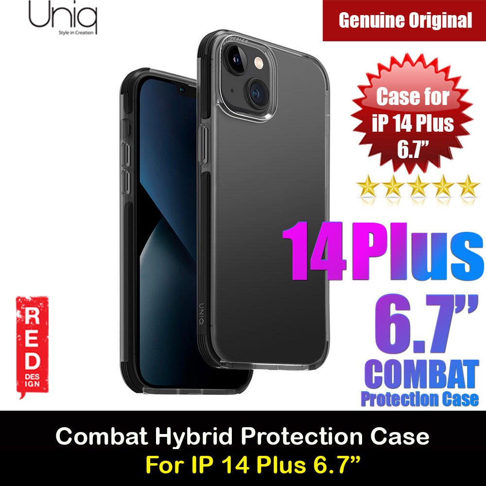 Picture of Uniq Combat Hybrid Ultra Tough Drop Protection Case for iPhone 14 Plus 6.7 (Carbon Black) Apple iPhone 14 Plus 6.7- Apple iPhone 14 Plus 6.7 Cases, Apple iPhone 14 Plus 6.7 Covers, iPad Cases and a wide selection of Apple iPhone 14 Plus 6.7 Accessories in Malaysia, Sabah, Sarawak and Singapore 