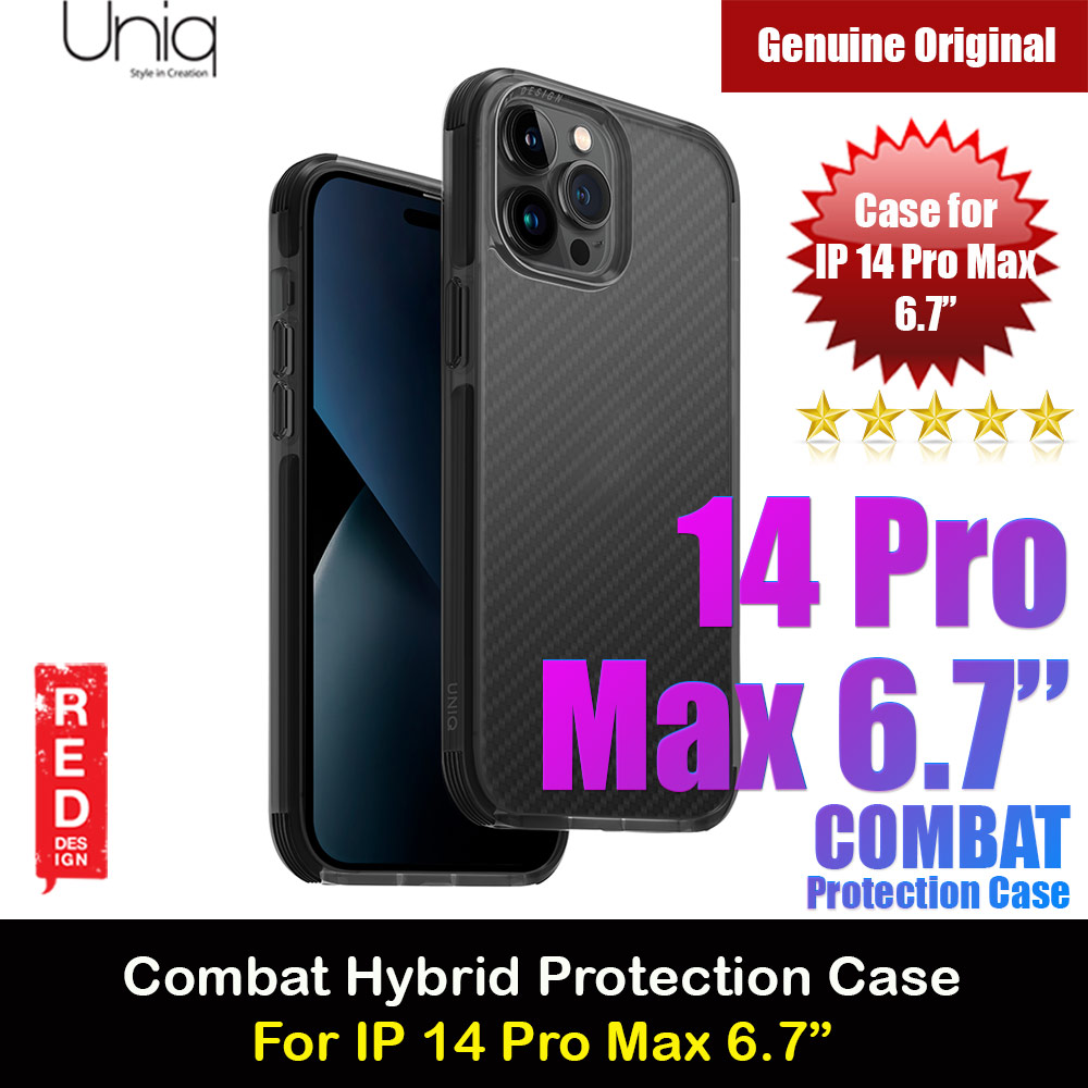 Picture of Uniq Combat Hybrid Ultra Tough Drop Protection Case for iPhone 14 Pro Max 6.7 (Aramid Smoke) Apple iPhone 14 Pro Max 6.7- Apple iPhone 14 Pro Max 6.7 Cases, Apple iPhone 14 Pro Max 6.7 Covers, iPad Cases and a wide selection of Apple iPhone 14 Pro Max 6.7 Accessories in Malaysia, Sabah, Sarawak and Singapore 