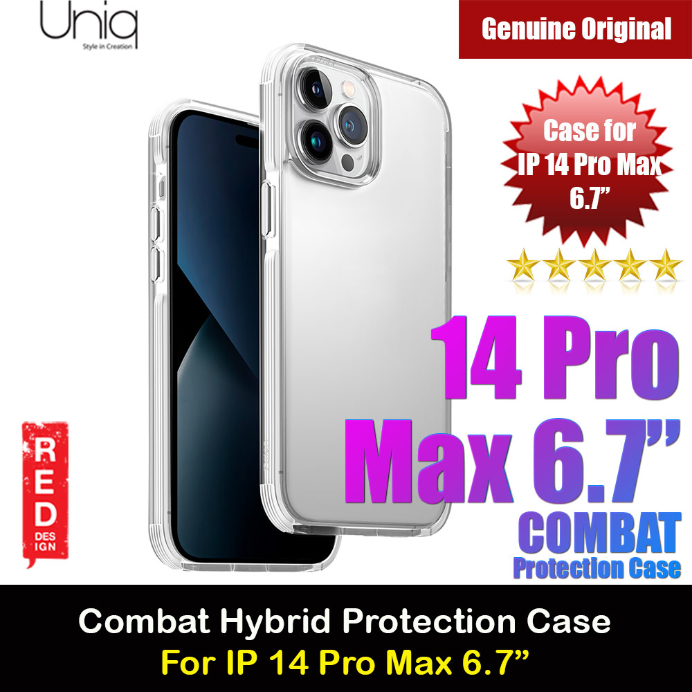 Picture of Uniq Combat Hybrid Ultra Tough Drop Protection Case for iPhone 14 Pro Max 6.7 (Crystal Clear) Apple iPhone 14 Pro Max 6.7- Apple iPhone 14 Pro Max 6.7 Cases, Apple iPhone 14 Pro Max 6.7 Covers, iPad Cases and a wide selection of Apple iPhone 14 Pro Max 6.7 Accessories in Malaysia, Sabah, Sarawak and Singapore 