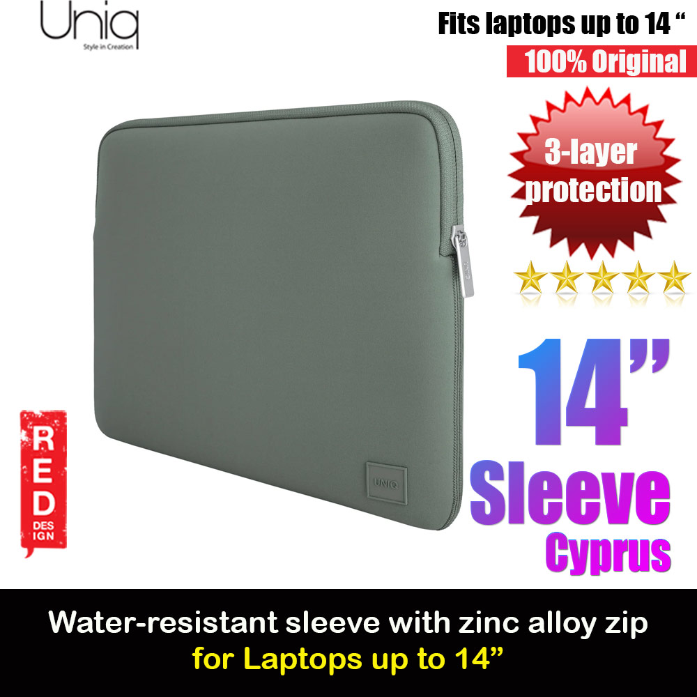 Picture of Uniq Cyprus Water Resistant Neoprene 3 Layer Protection Laptop Notebook Sleeve fit up to 14 inches (Green) Red Design- Red Design Cases, Red Design Covers, iPad Cases and a wide selection of Red Design Accessories in Malaysia, Sabah, Sarawak and Singapore 