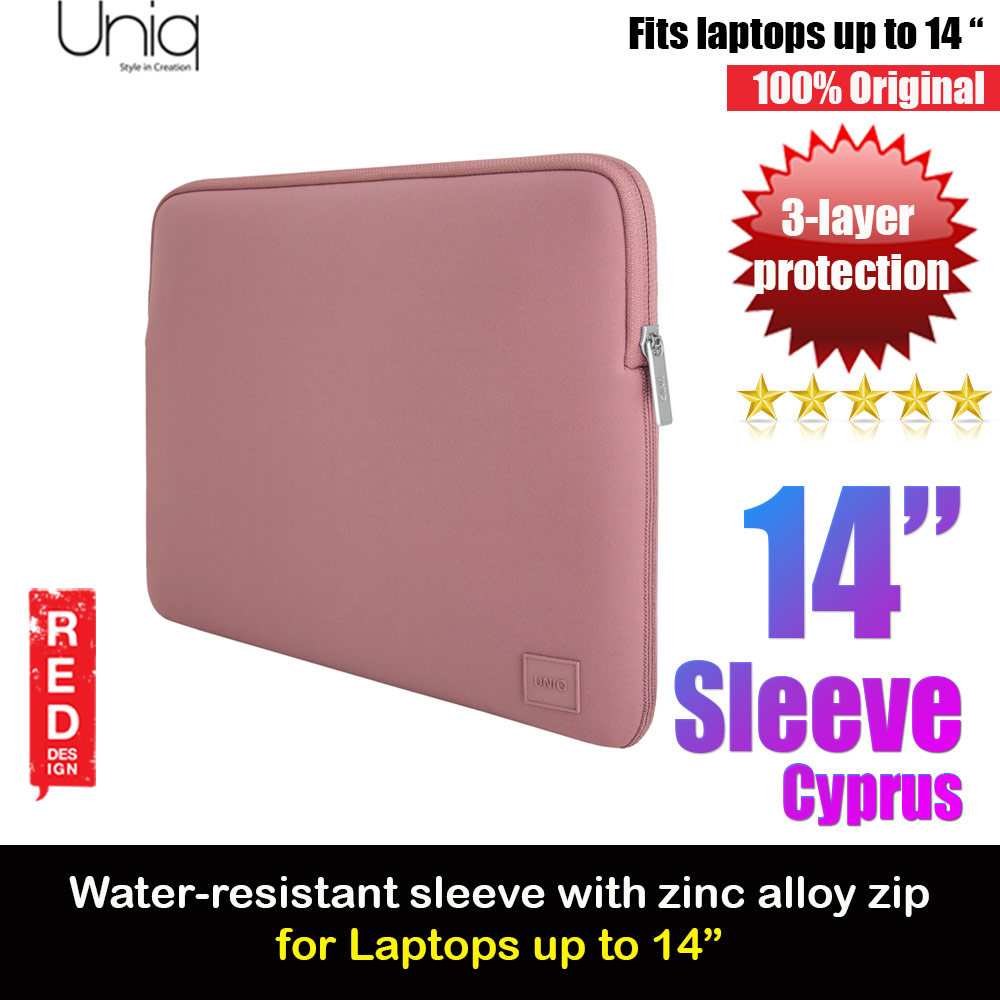 Picture of Uniq Cyprus Water Resistant Neoprene 3 Layer Protection Laptop Notebook Sleeve fit up to 14 inches (Pink) Red Design- Red Design Cases, Red Design Covers, iPad Cases and a wide selection of Red Design Accessories in Malaysia, Sabah, Sarawak and Singapore 