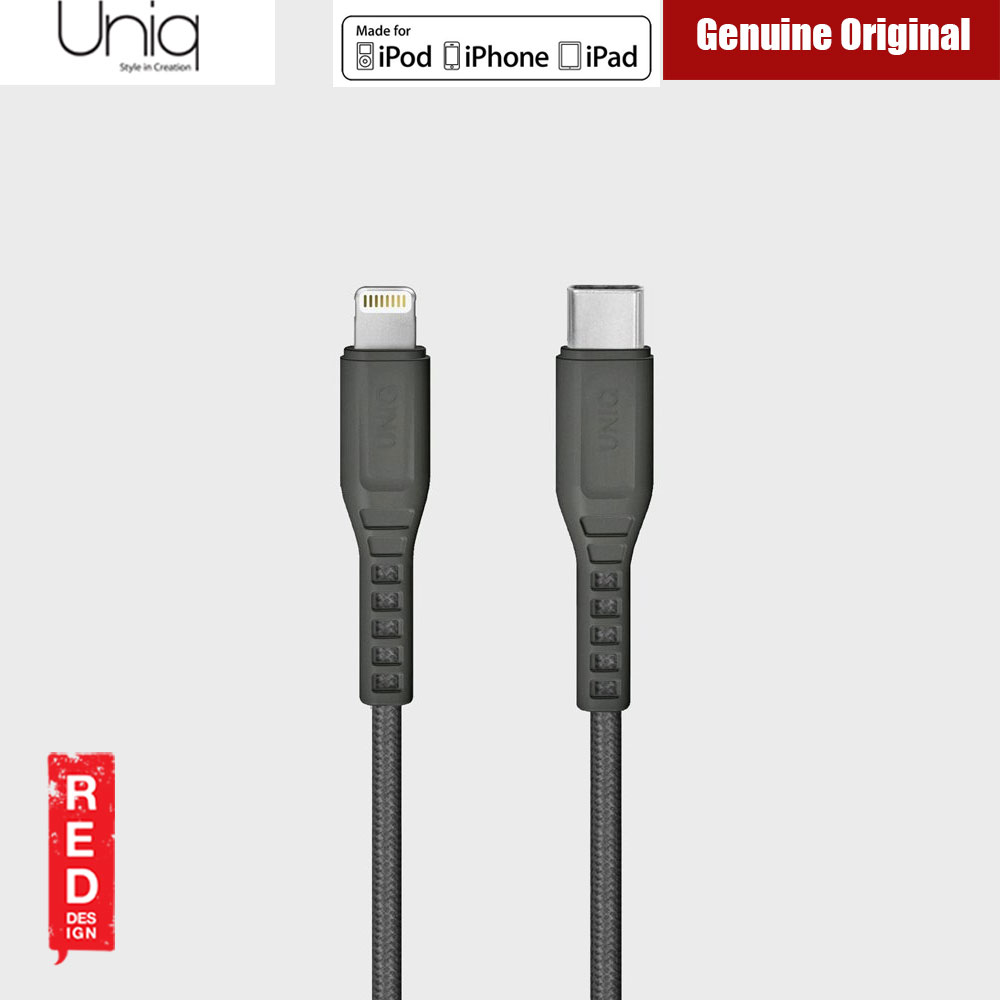 Picture of Uniq Flex PD Power Delivery 18W MFI Certified Type C to Lightning MFI Cable (Grey)