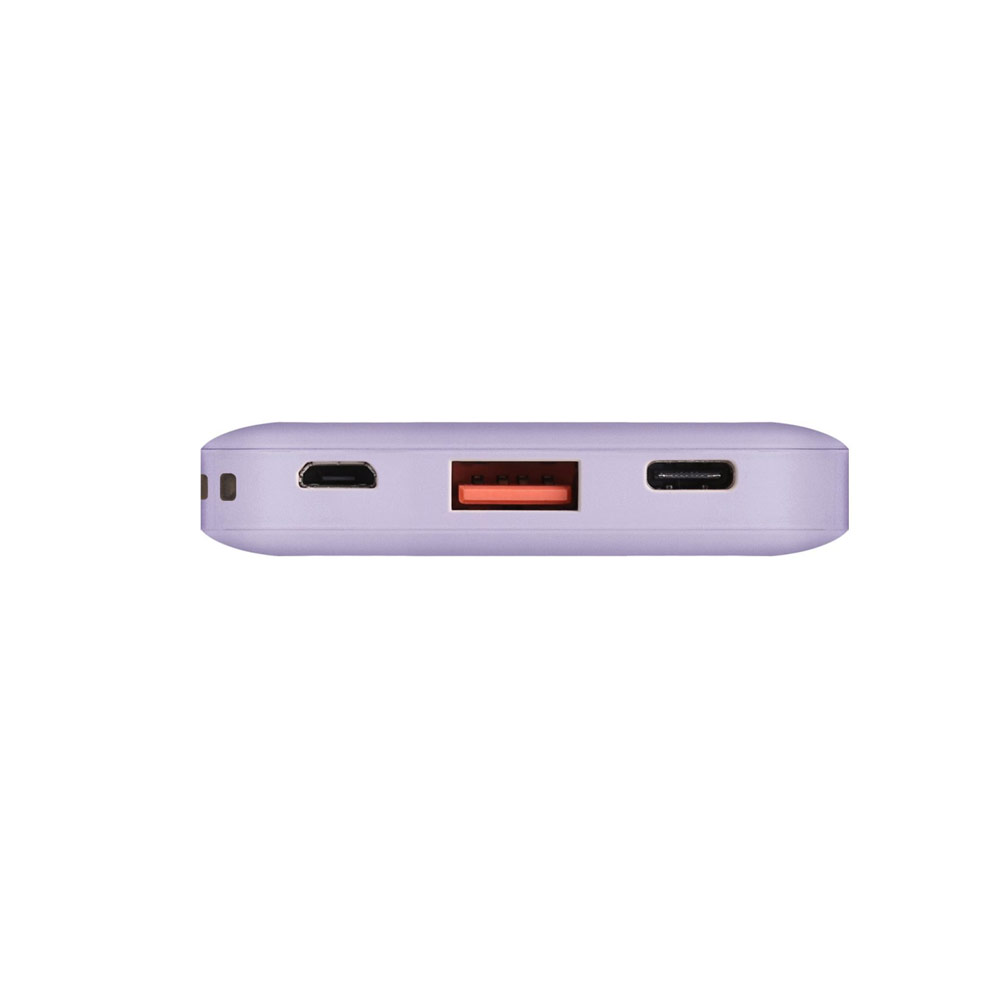 Picture of Uniq FUELE MINI POCKETSLIM 18W Power Delivery Fast Charge Power Bank Travel Slim Power Bank with Type C Fast Charge Input Output (Lavender Purple)