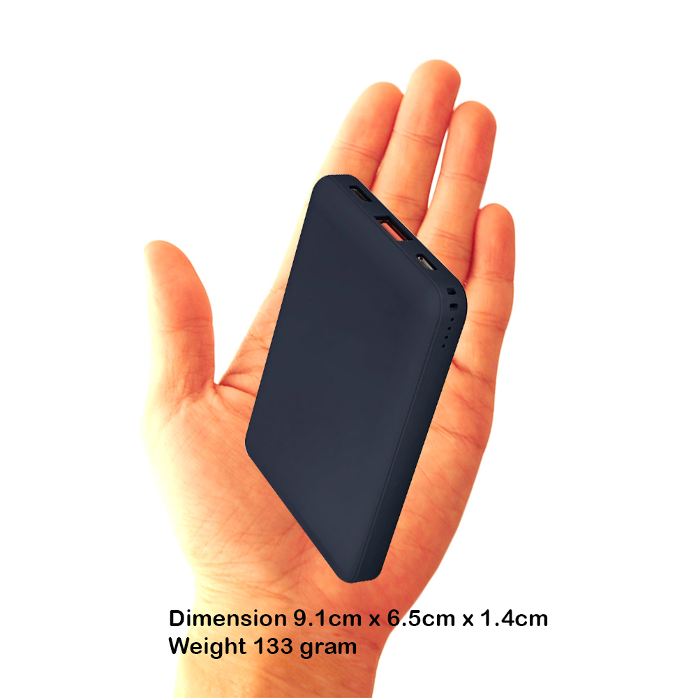 Picture of Uniq FUELE MINI POCKETSLIM 18W Power Delivery Fast Charge Power Bank Travel Slim Power Bank with Type C Fast Charge Input Output (Blue)