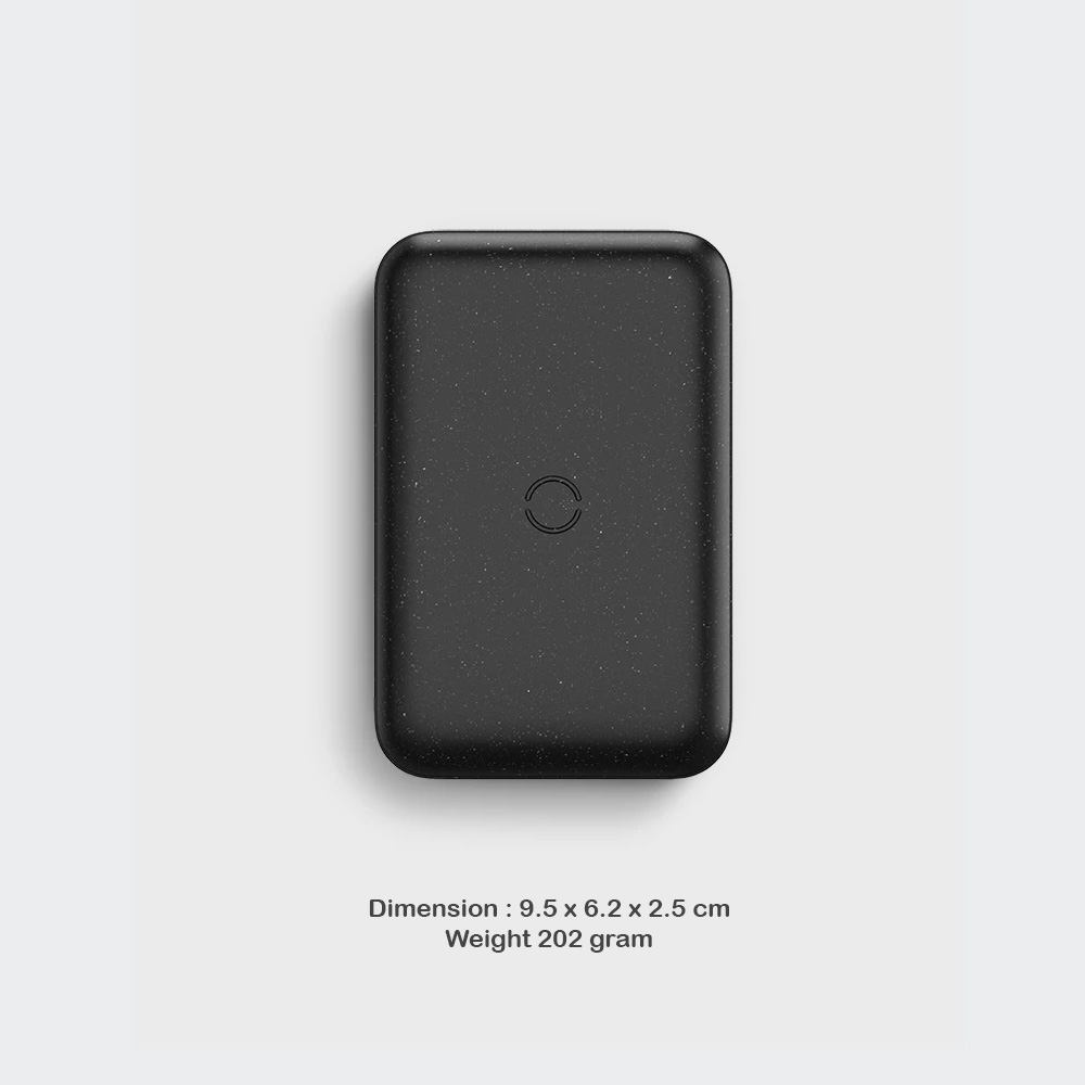 Picture of Uniq Hyde Air 18W Power Delivery Fast Charge Wireless Power Bank with Type C Fast Charge Input Output for iPhone iPad Airpods Airpods Pro (Black)