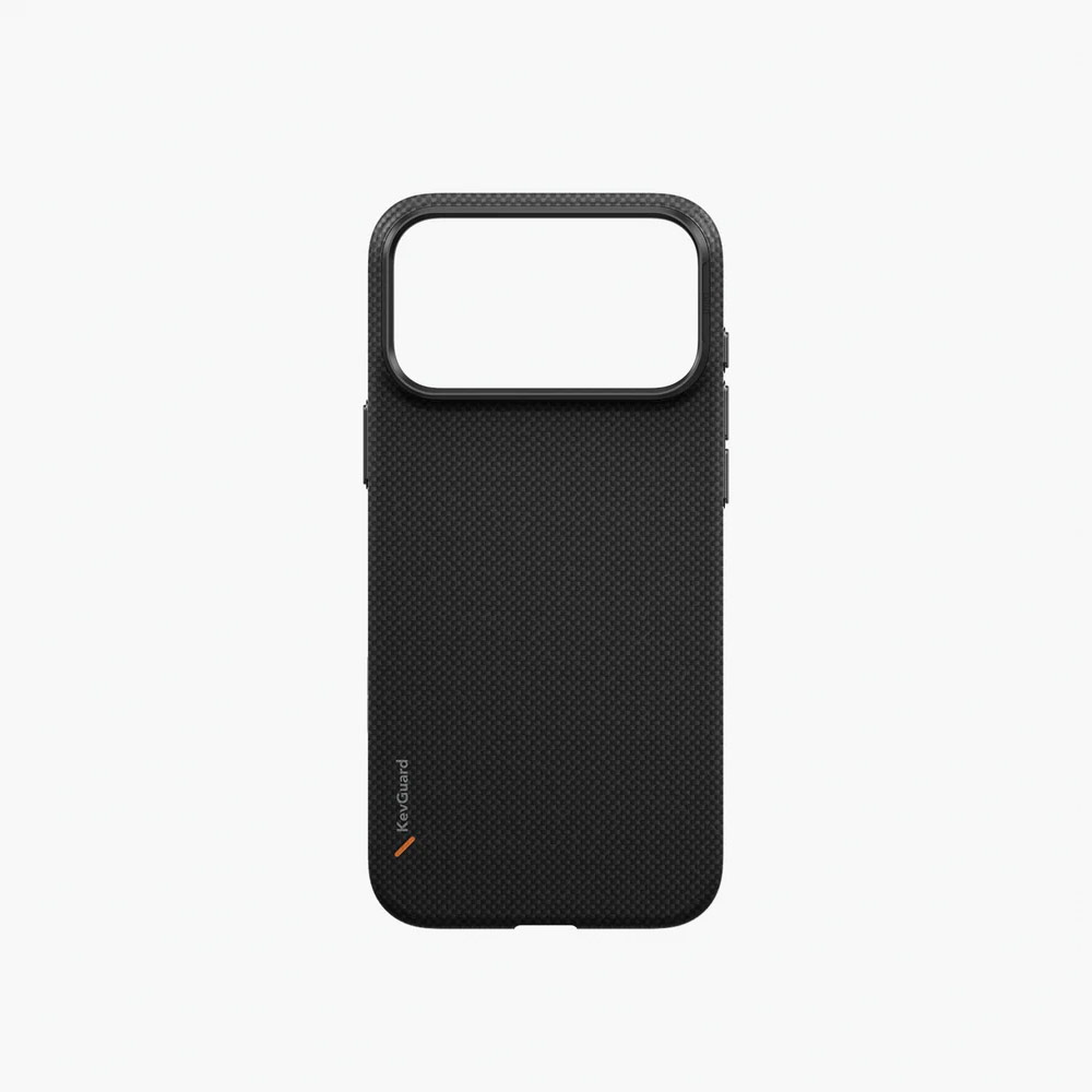 Picture of Apple iPhone 18 Pro Max Case | Uniq Keva Edge Slimline 100% Aramid Magnetic Case with Camera Control Button for iPhone 18 Pro Max - Carbon Black