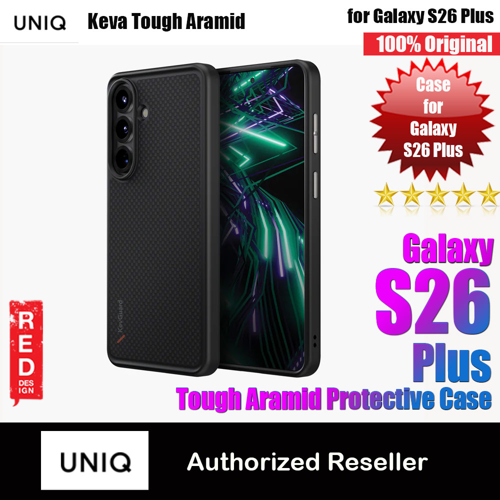 Picture of Uniq Hybrid Keva with MagClick Charging Aramid Fiber Tough Case for Samsung Galaxy S26 Plus (Carbon Black) Samsung Galaxy S26 Plus- Samsung Galaxy S26 Plus Cases, Samsung Galaxy S26 Plus Covers, iPad Cases and a wide selection of Samsung Galaxy S26 Plus Accessories in Malaysia, Sabah, Sarawak and Singapore 