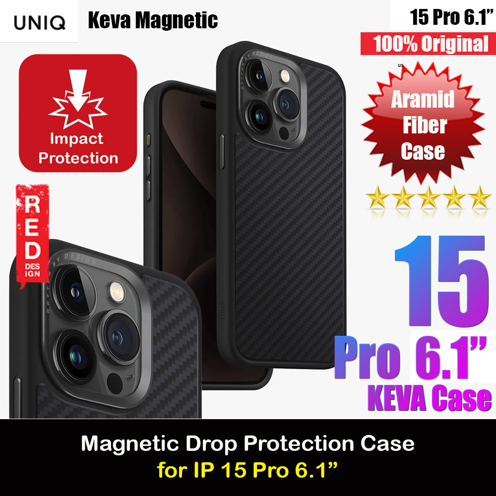Picture of Uniq Keva Magclick Magnetic Magnetic Tough Drop Protection Case for iPhone 15 Pro 6.1 (Black) Apple iPhone 15 Pro 6.1- Apple iPhone 15 Pro 6.1 Cases, Apple iPhone 15 Pro 6.1 Covers, iPad Cases and a wide selection of Apple iPhone 15 Pro 6.1 Accessories in Malaysia, Sabah, Sarawak and Singapore 