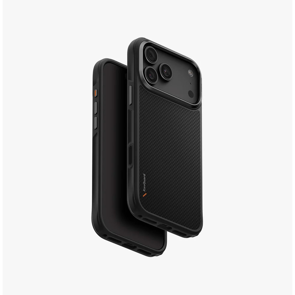 Picture of Apple iPhone 18 Pro Max Case | Uniq Keva Tough Aramid MagClick Protection Case with Camera Control Button for iPhone 18 Pro Max - Carbon Black