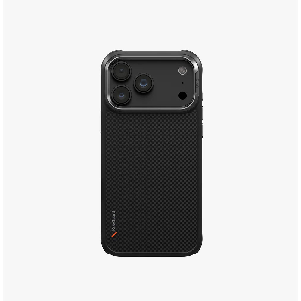 Picture of Apple iPhone 18 Pro Max Case | Uniq Keva Tough Aramid MagClick Protection Case with Camera Control Button for iPhone 18 Pro Max - Carbon Black