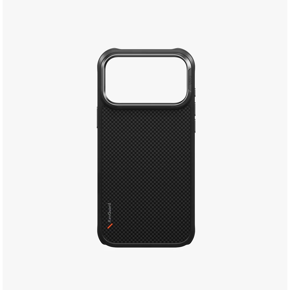 Picture of Apple iPhone 18 Pro Max Case | Uniq Keva Tough Aramid MagClick Protection Case with Camera Control Button for iPhone 18 Pro Max - Carbon Black