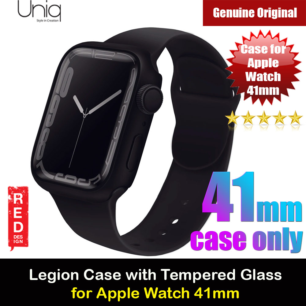 Picture of Uniq Legion Hybrid Series Case with High Sensitivity Touch 9H Tempered Glass for Apple Watch 41mm (Black) Apple Watch 41mm- Apple Watch 41mm Cases, Apple Watch 41mm Covers, iPad Cases and a wide selection of Apple Watch 41mm Accessories in Malaysia, Sabah, Sarawak and Singapore 