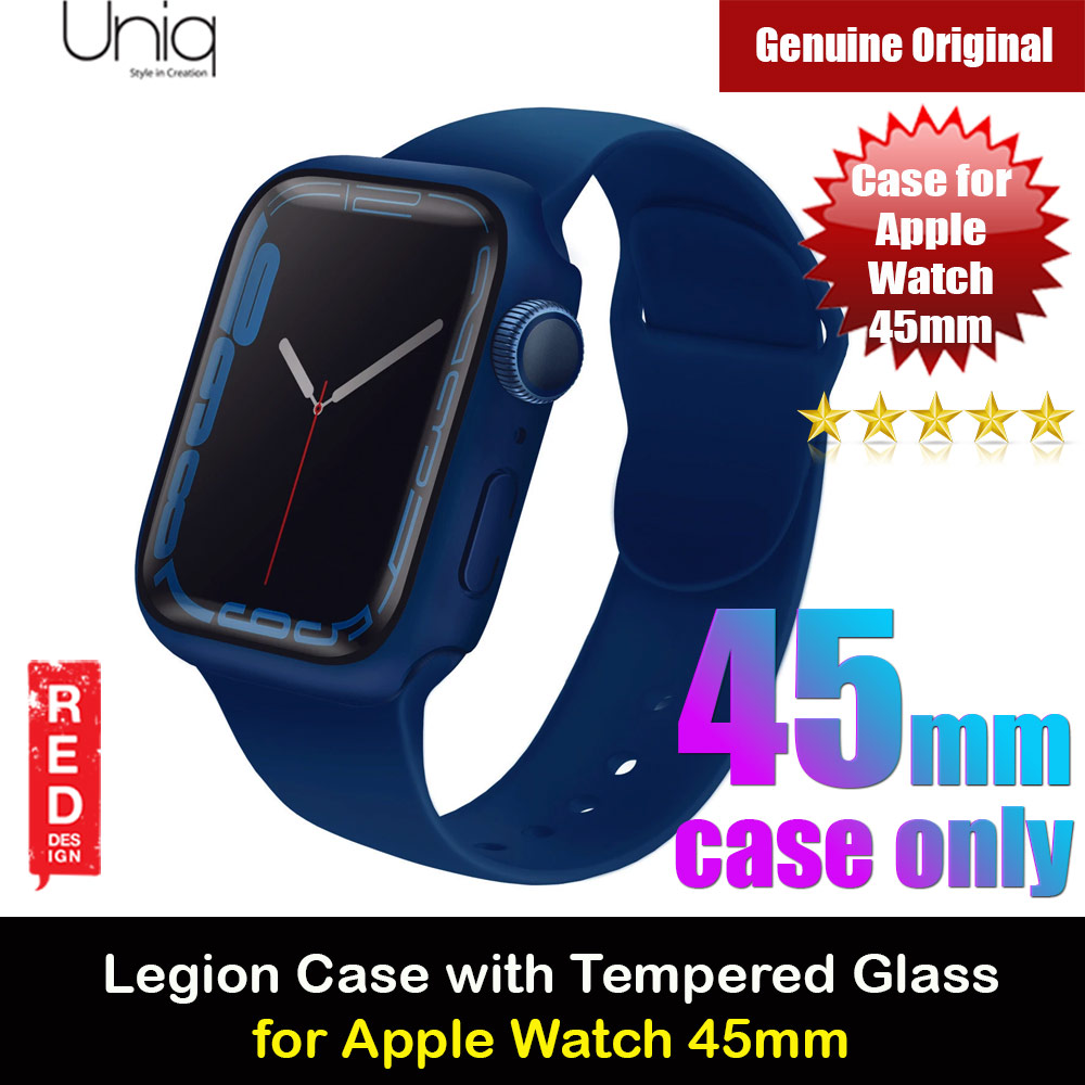 Picture of Uniq Legion Hybrid Series Case with High Sensitivity Touch 9H Tempered Glass for Apple Watch 45mm (Blue) Apple Watch 45mm- Apple Watch 45mm Cases, Apple Watch 45mm Covers, iPad Cases and a wide selection of Apple Watch 45mm Accessories in Malaysia, Sabah, Sarawak and Singapore 