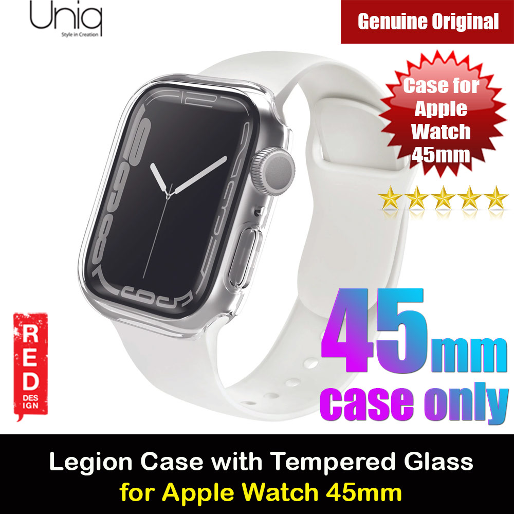 Picture of Uniq Legion Hybrid Series Case with High Sensitivity Touch 9H Tempered Glass for Apple Watch 45mm (Clear) Apple Watch 45mm- Apple Watch 45mm Cases, Apple Watch 45mm Covers, iPad Cases and a wide selection of Apple Watch 45mm Accessories in Malaysia, Sabah, Sarawak and Singapore 