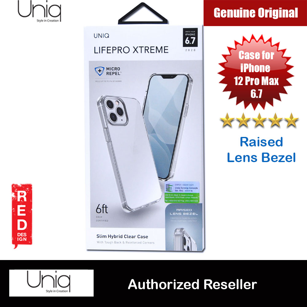 Picture of Uniq Lifepro Xtreme Slim Hybrid Clear Drop Protection Case Raised Lens Bezel Protection Case for iPhone 12 Pro Max 6.7 (Clear) Apple iPhone 12 Pro Max 6.7- Apple iPhone 12 Pro Max 6.7 Cases, Apple iPhone 12 Pro Max 6.7 Covers, iPad Cases and a wide selection of Apple iPhone 12 Pro Max 6.7 Accessories in Malaysia, Sabah, Sarawak and Singapore 